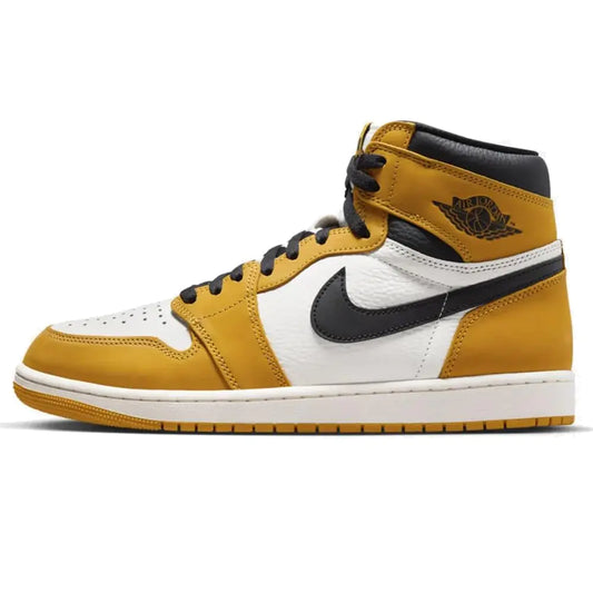 NIKE Mens Jordan 1 High OG “Yellow Ochre” Size 13 Yellow Ochre/Black-Sail (DZ5485-701) - Velora Luxury Fashion