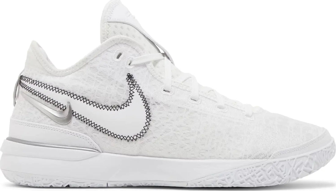 NIKE ZOOM LEBRON NXXT GEN WHITE/METALIC SILVER/BLACK MENS SIZE 9 NM - Velora Luxury Fashion