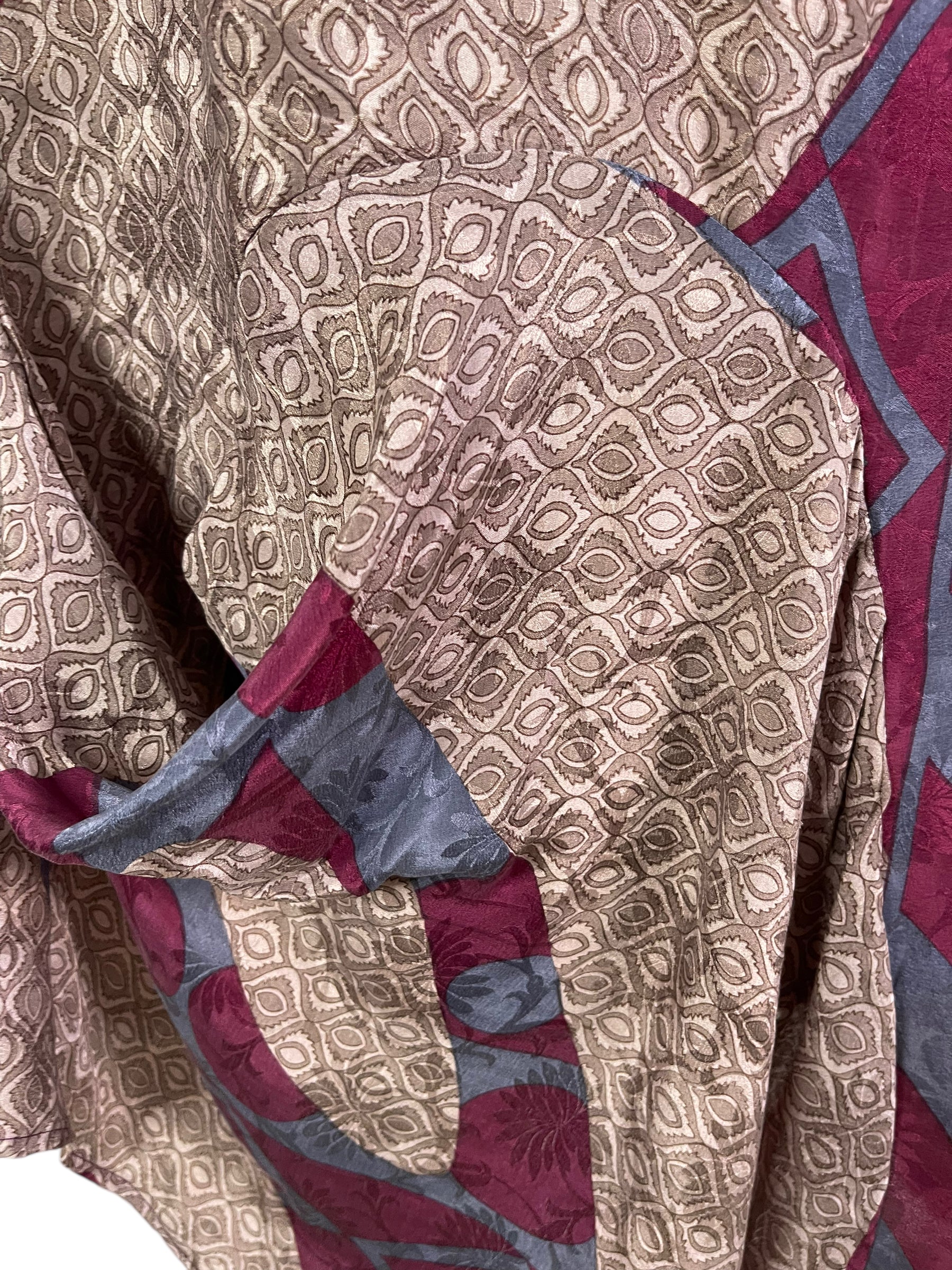 PRC6059 Avatar Pure Silk Self Pocket Tunic Dress - Velora