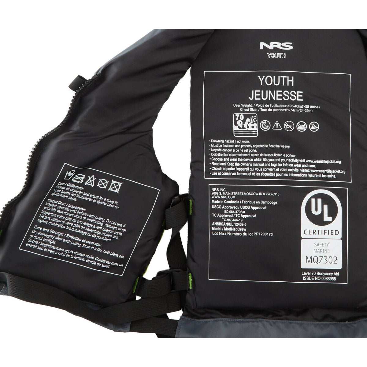 NRS Crew Youth PFD's UL & ULC Approved - Velora Luxury Fashion