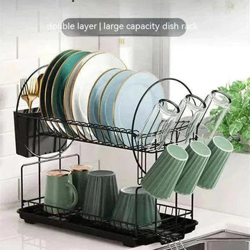 Narrow Simple Style Bowl And Dishes Drying And Draining Storage Rack