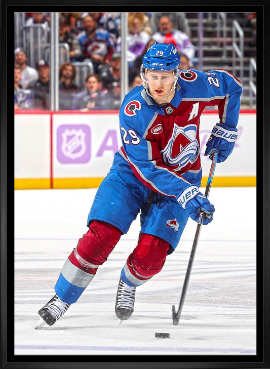 Nathan MacKinnon 20x29 Framed Canvas Colorado Avalanche - Velora Luxury Fashion