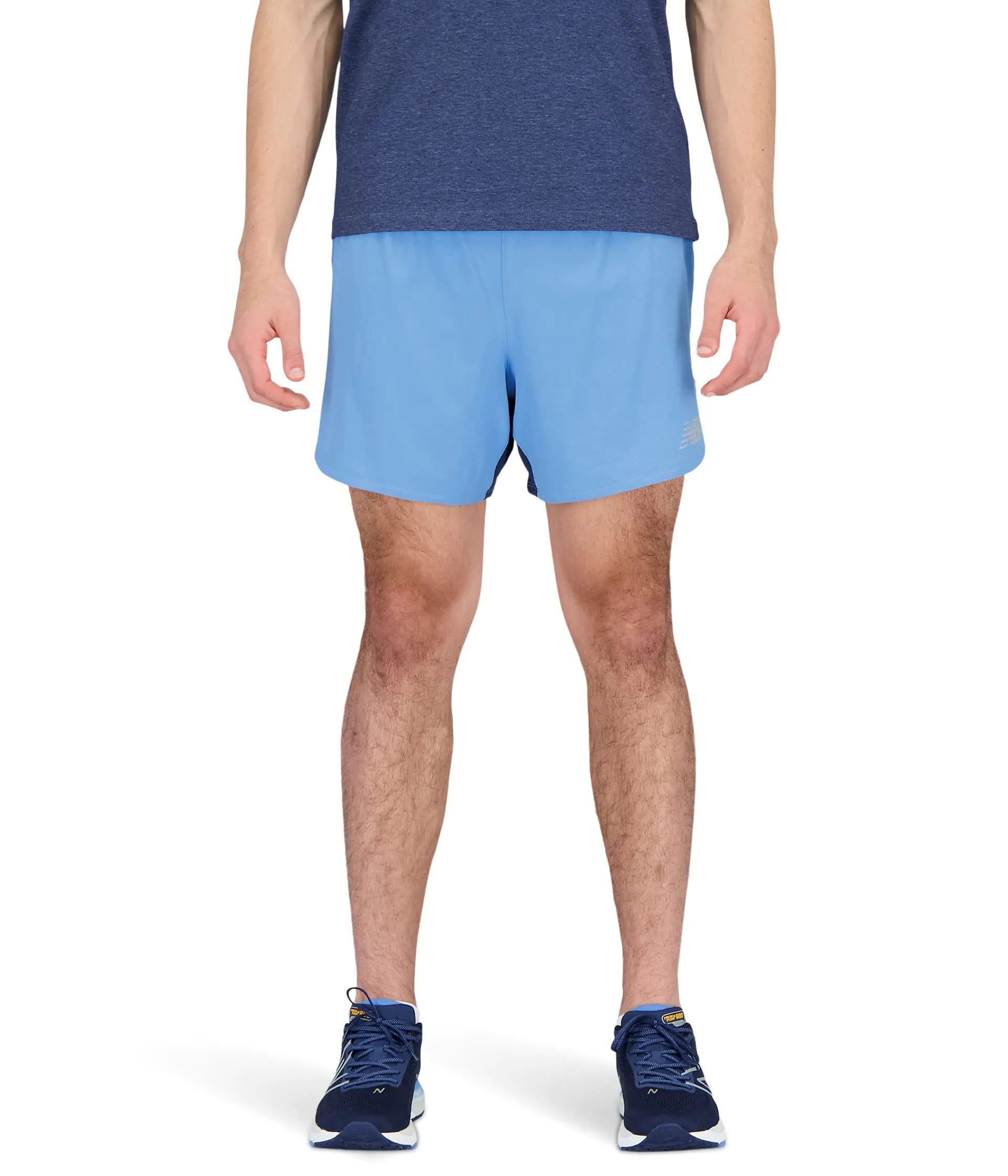 New Balance Mens Impact Run 5 Inch Short 22 Heritage Blue XX-Large - Velora Luxury Fashion