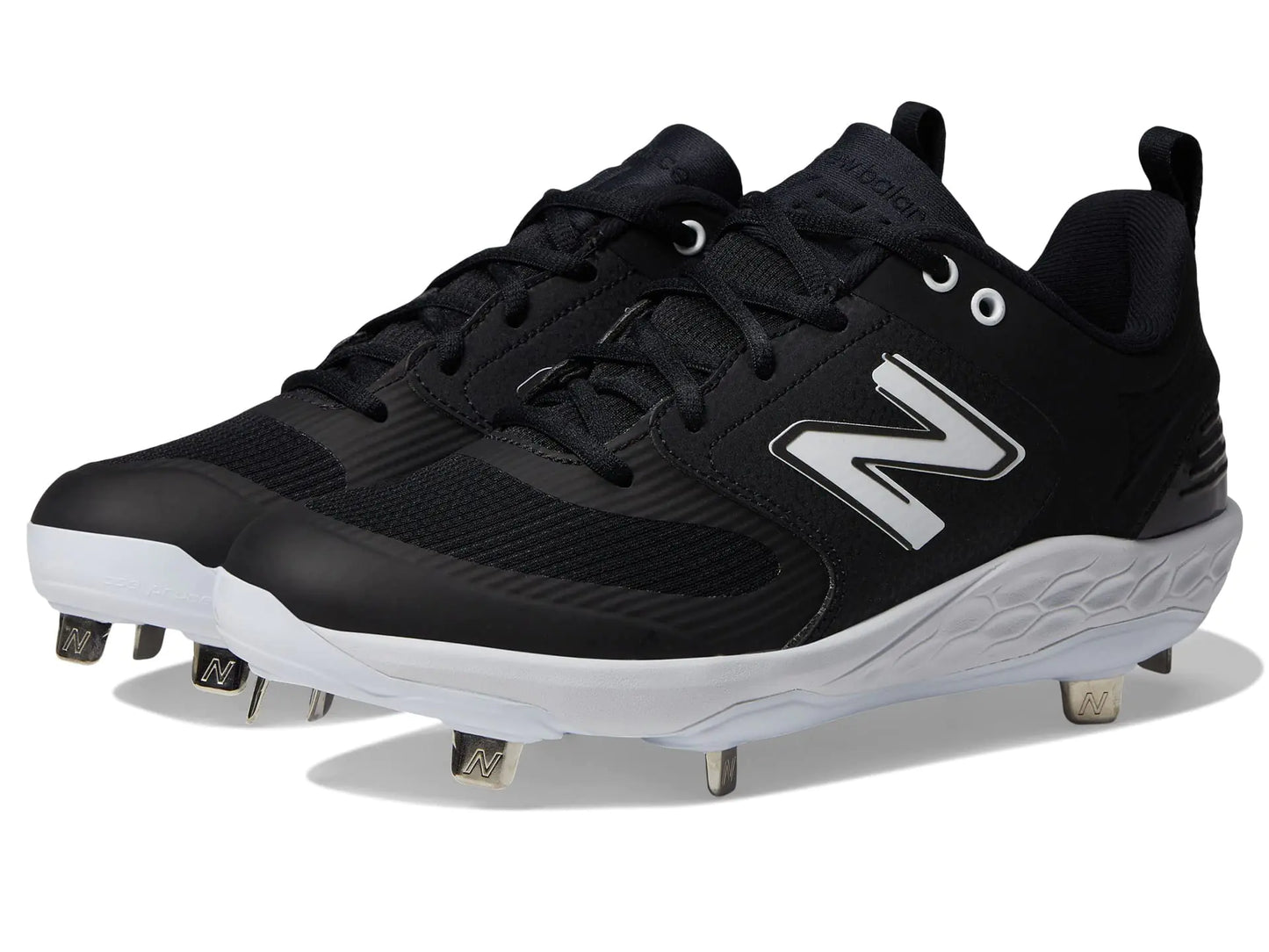New Balance Womens Fresh Foam Velo V3 Softball Shoe Black/White 8.5 Wide - Velora Luxury Fashion