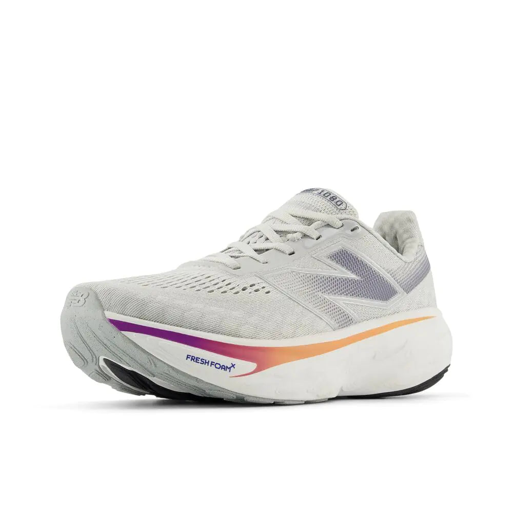 New Balance Womens Fresh Foam X 1080 V14 Running Shoe Grey Matter/Silver Metallic/Inkwell 10.5 - Velora Luxury Fashion