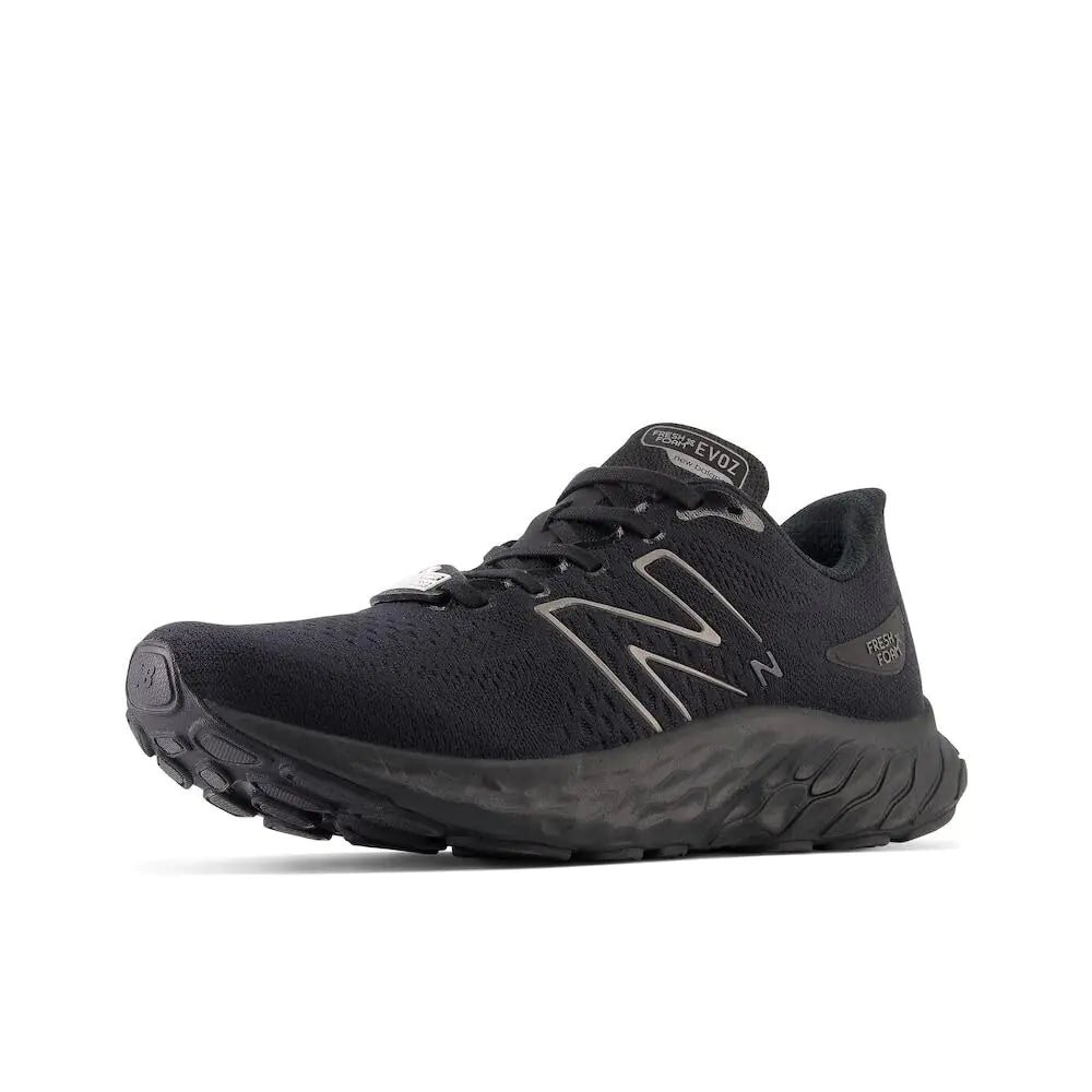New Balance Womens Fresh Foam X EVOZ V3 Slip-Resistant Running Shoe Black/Black Metallic/Black 10 - Velora Luxury Fashion