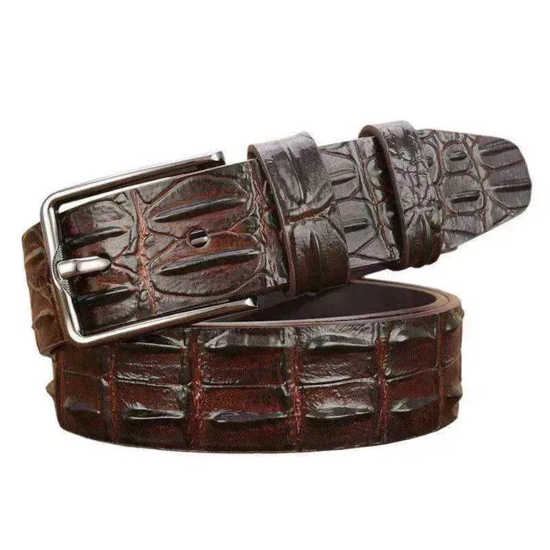 New Fashion Luxury Leather Design Male Dermis Leather Belt - Velora