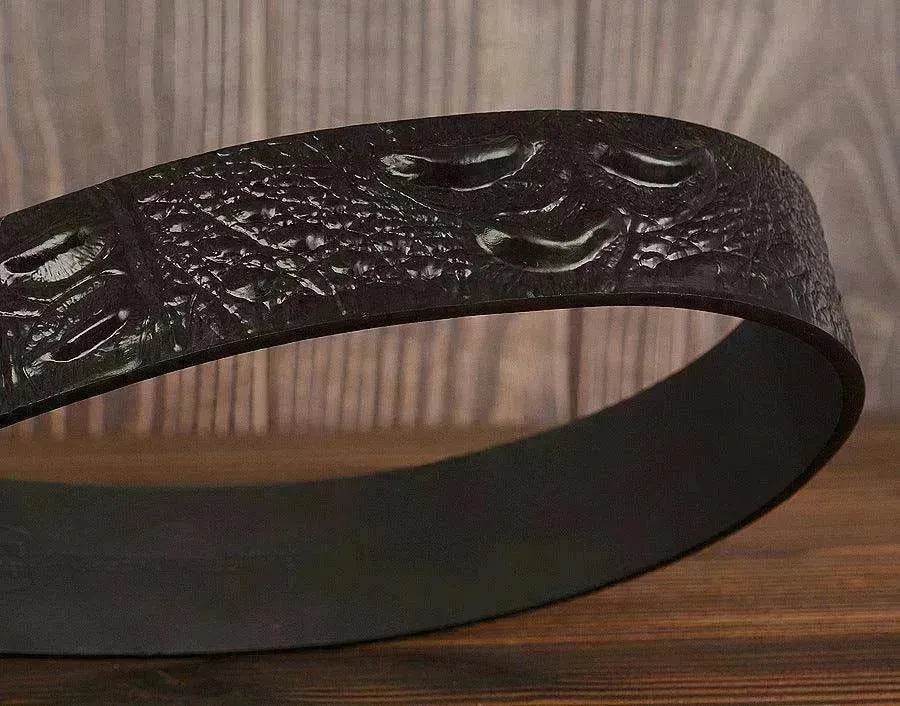 New Fashion Luxury Leather Design Male Dermis Leather Belt - Velora