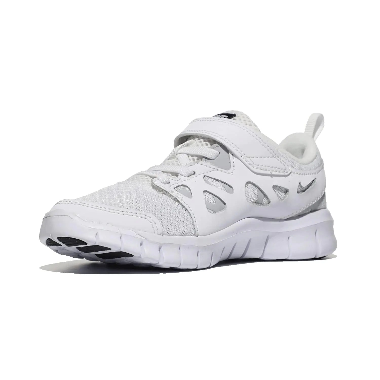Nike Boys Free Run 2 (Big Kid) White/Black/Wolf Grey 4 Big Kid M - Velora Luxury Fashion