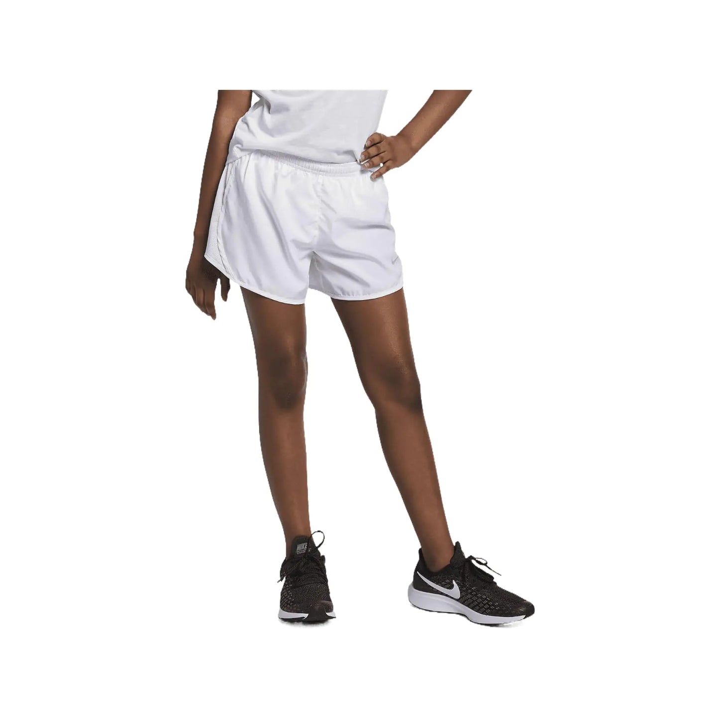 Nike Dry Tempo Running Short (Little Kids/Big Kids) White/White/White/Wolf Grey - Velora Luxury Fashion