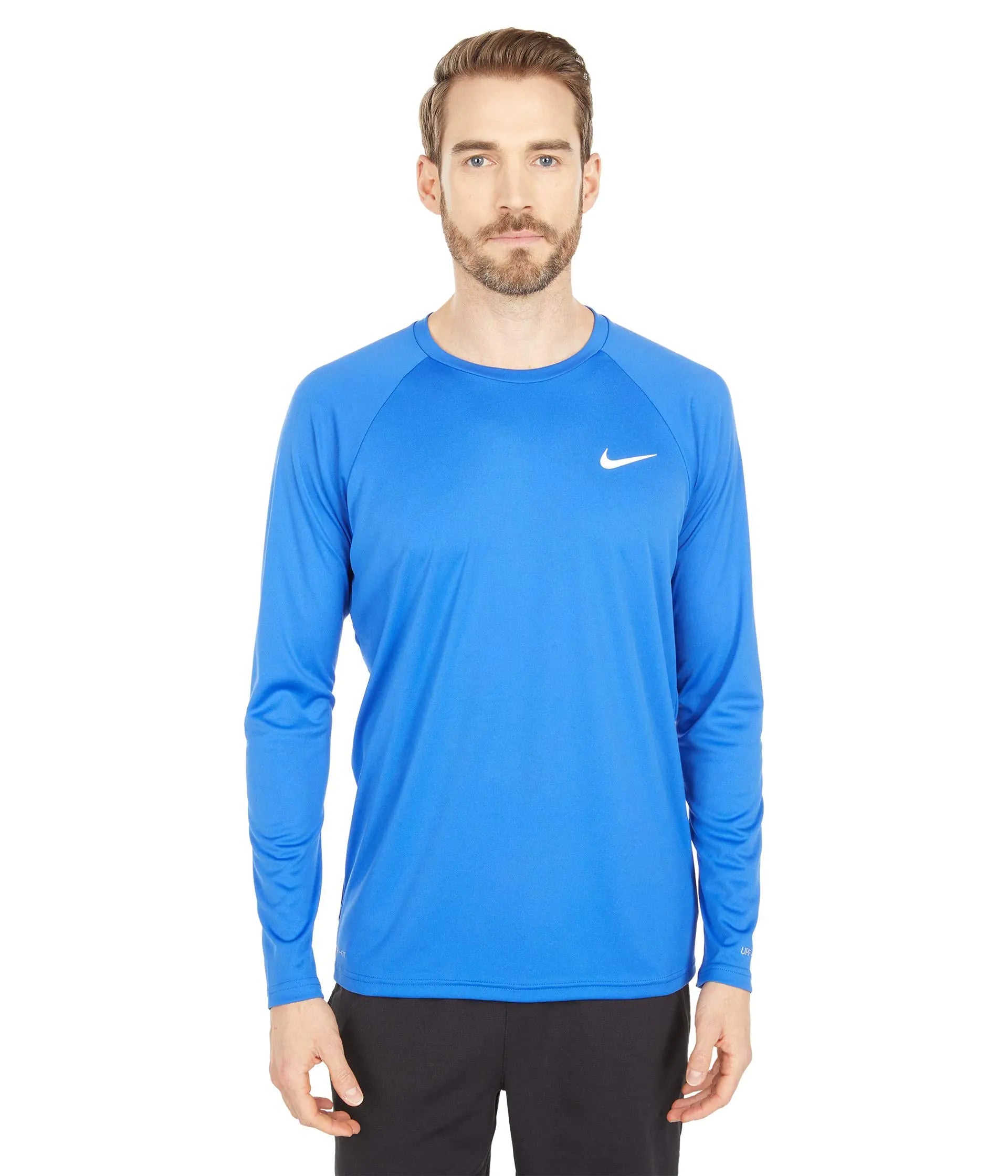 Nike Mens Essential Long Sleeve Hydroguard Game Royal SM - Velora Luxury Fashion