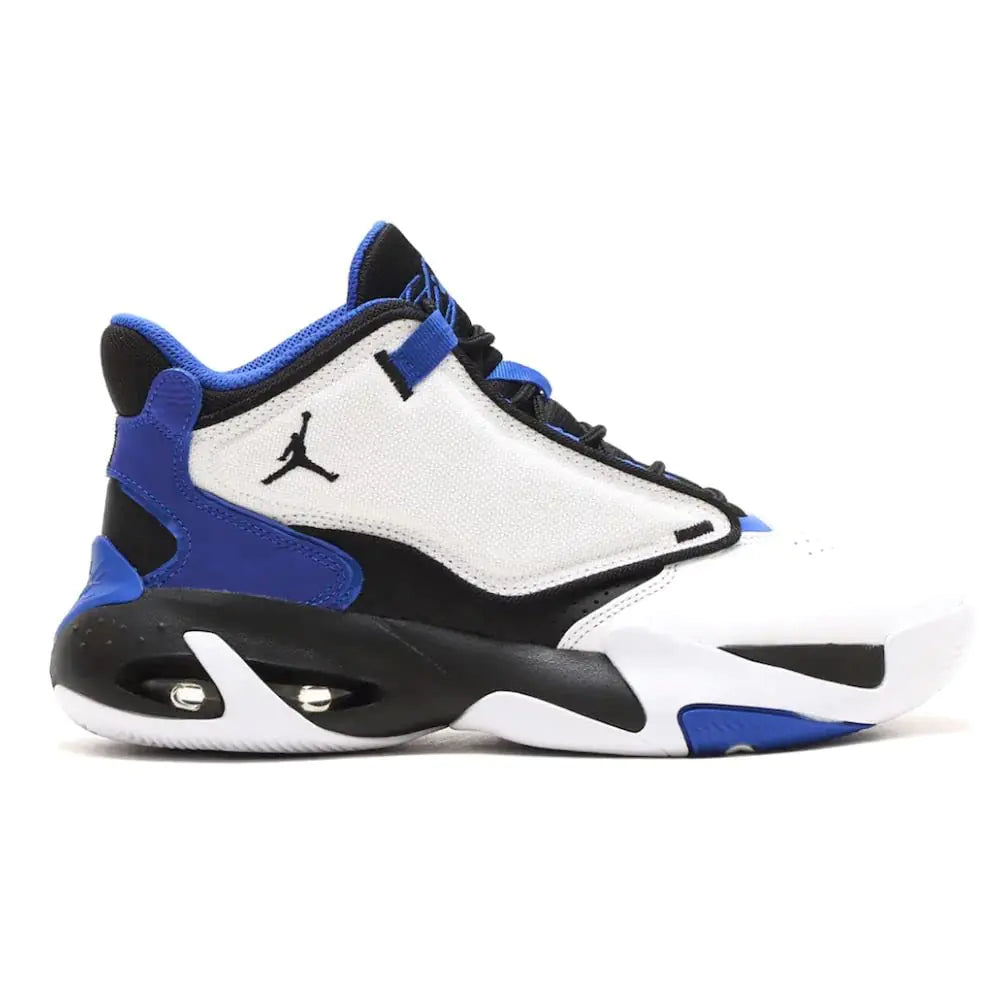 Nike Mens Jordan Max Aura 4 Running WHITE/BLACK-HYPER ROYAL 7 UK (8 US) - Velora Luxury Fashion