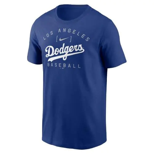 Nike Mens MLB Home Team Athletic Arch T-Shirt (US Alpha Large Regular Regular Blue Los Angeles Dodgers) - Velora Luxury Fashion