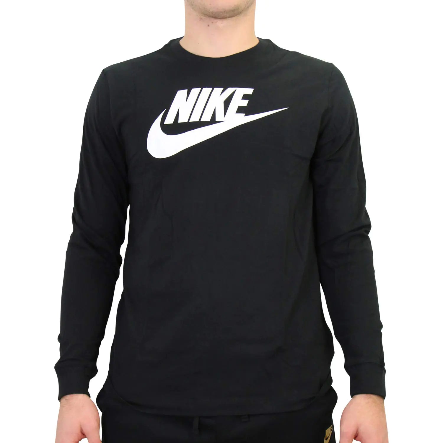 Nike Mens NSW Long Sleeve TEE ICON Futura T-Shirts CI6291-063 Size M - Velora Luxury Fashion