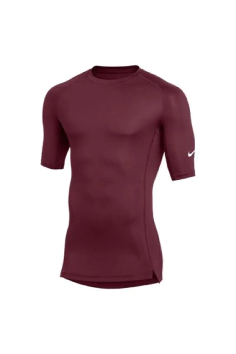 Nike Mens Pro Fitted Half Sleeve Tee (XX-Large Dark Maroon) - Velora Luxury Fashion