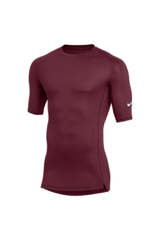 Nike Mens Pro Fitted Half Sleeve Tee (XX-Large Dark Maroon) - Velora Luxury Fashion