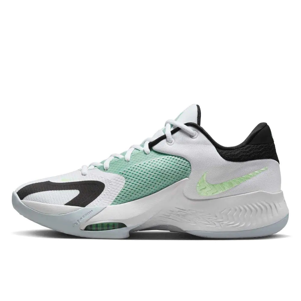 Nike Mens Zoom Freak 4 Basketball Shoes White/Black-barely Volt 9.5 - Velora Luxury Fashion