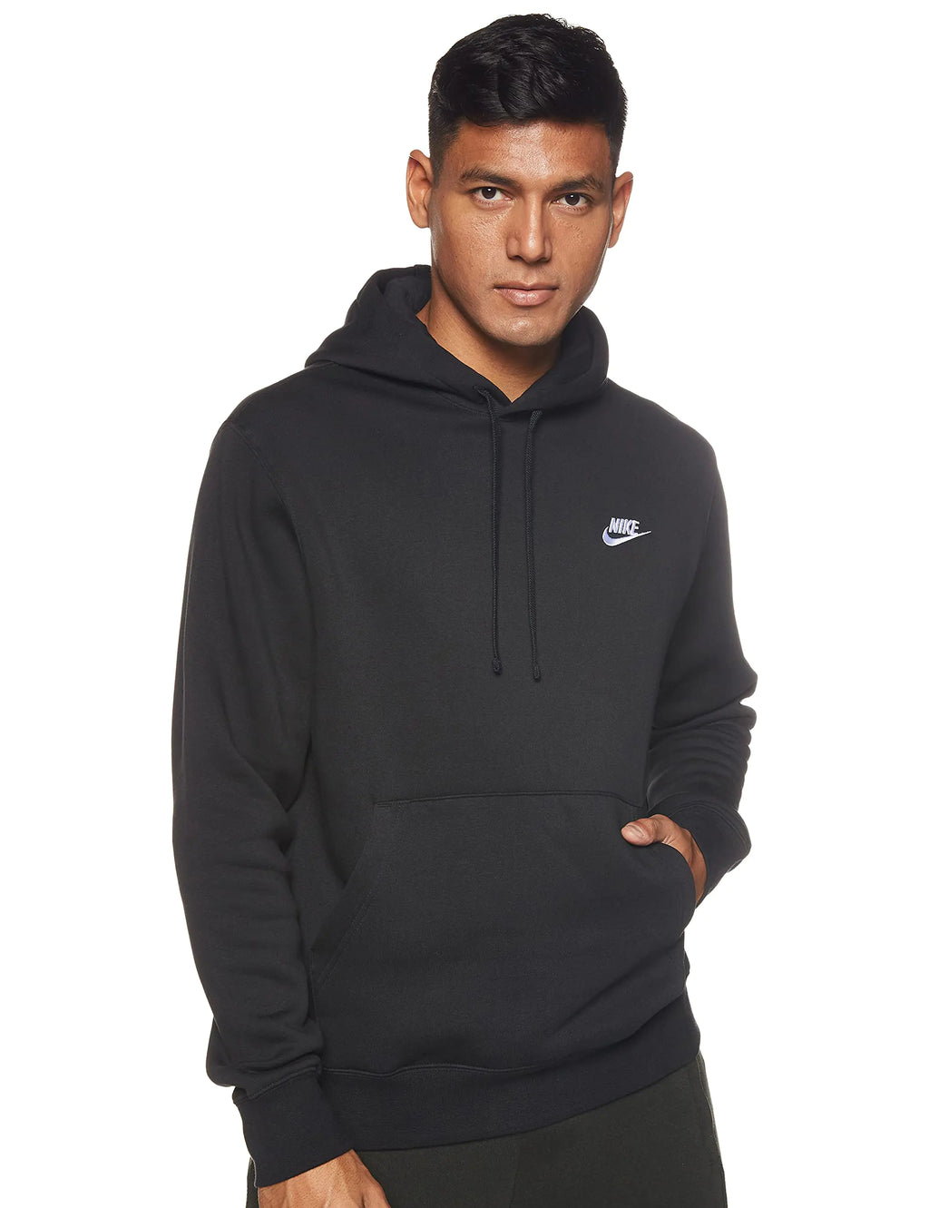 Nike Pull Over Hoodie Black/Black/White Large - Velora Luxury Fashion