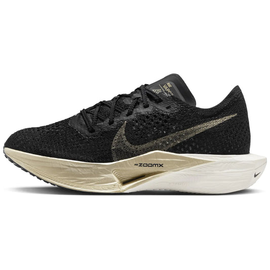 Nike Vaporfly 3 Womens Road Racing Shoes (DV4130-002 Black/Black/Oatmeal/Metallic Gold Grain) Size 6 - Velora Luxury Fashion