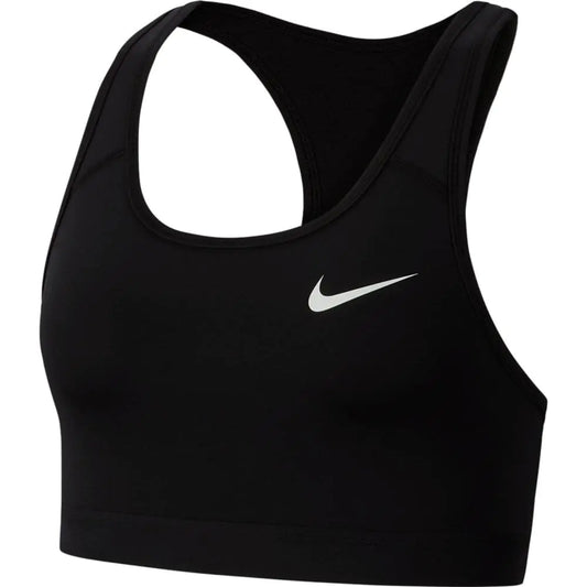 Nike Womens Medium Support Non Padded Sports Bra with Band Black/Black/(White) X-Small - Velora Luxury Fashion