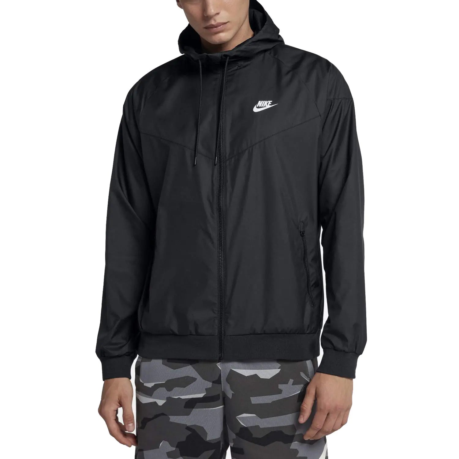 Nike mens Sportswear Windrunner Hooded Coat Black Large - Velora Luxury Fashion