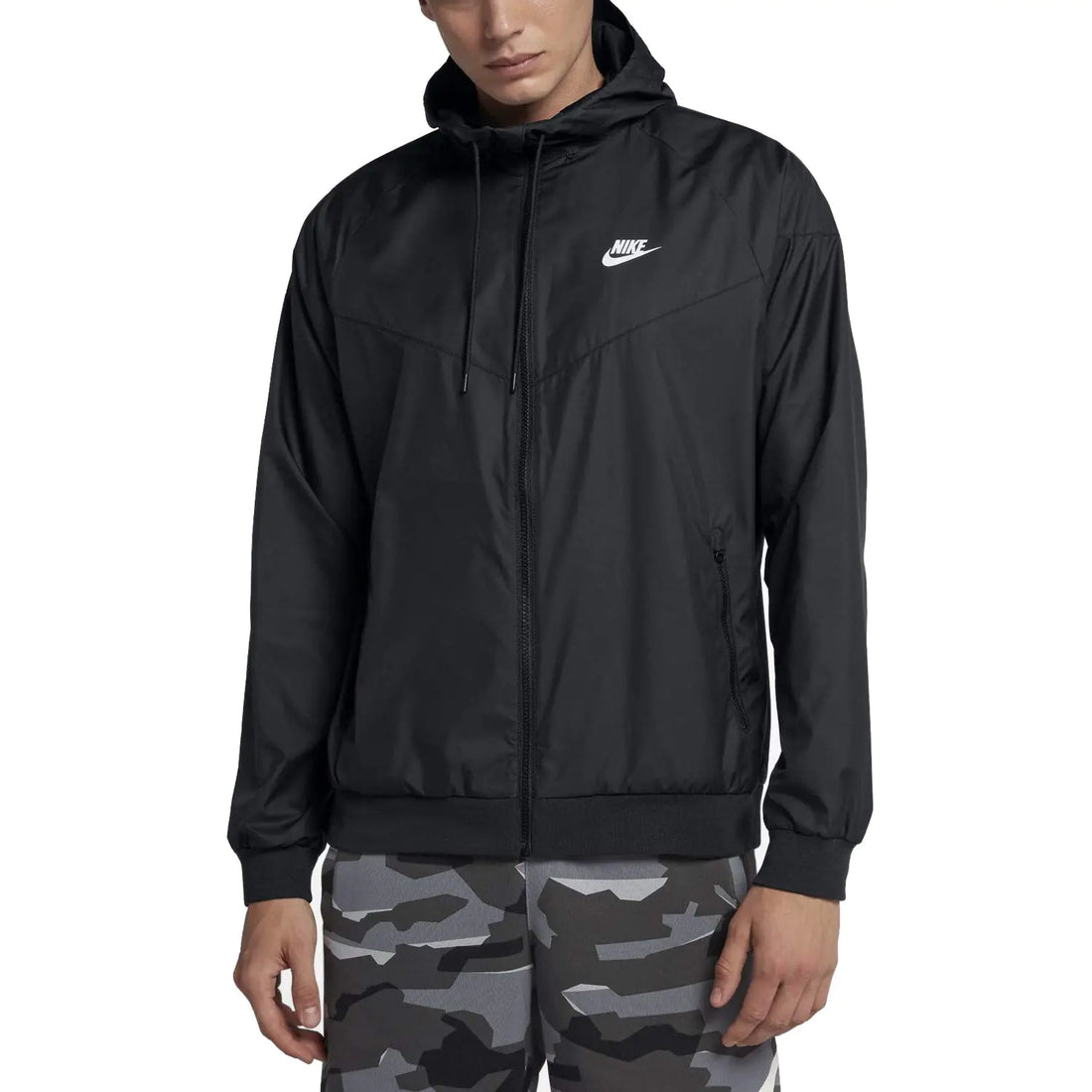 Nike mens Sportswear Windrunner Hooded Coat Black Large - Velora Luxury Fashion