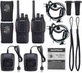 Nineaccy Walkie Talkies Rechargeable Walkie Talkie Long Range 2 way radio Set Walky Talky with Earpieces Handheld Transceiver with LED Light for Adults- (2 Pcs) - Velora Luxury Fashion