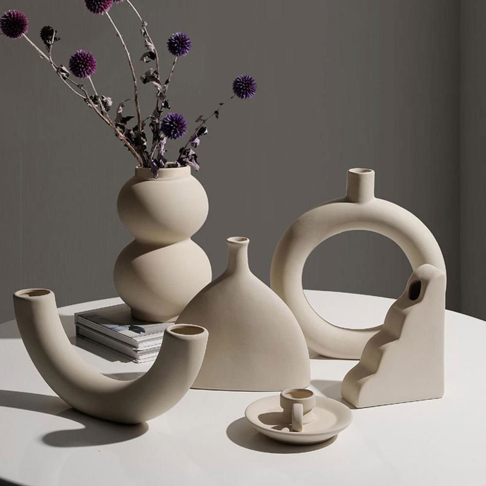 Nordic Ceramic Decorative Vase - Velora Luxury Fashion