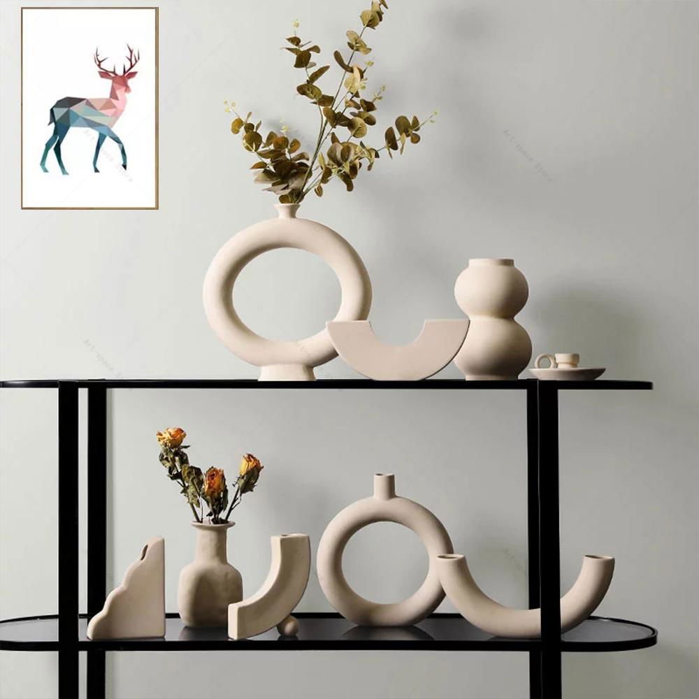 Nordic Ceramic Decorative Vase - Velora Luxury Fashion