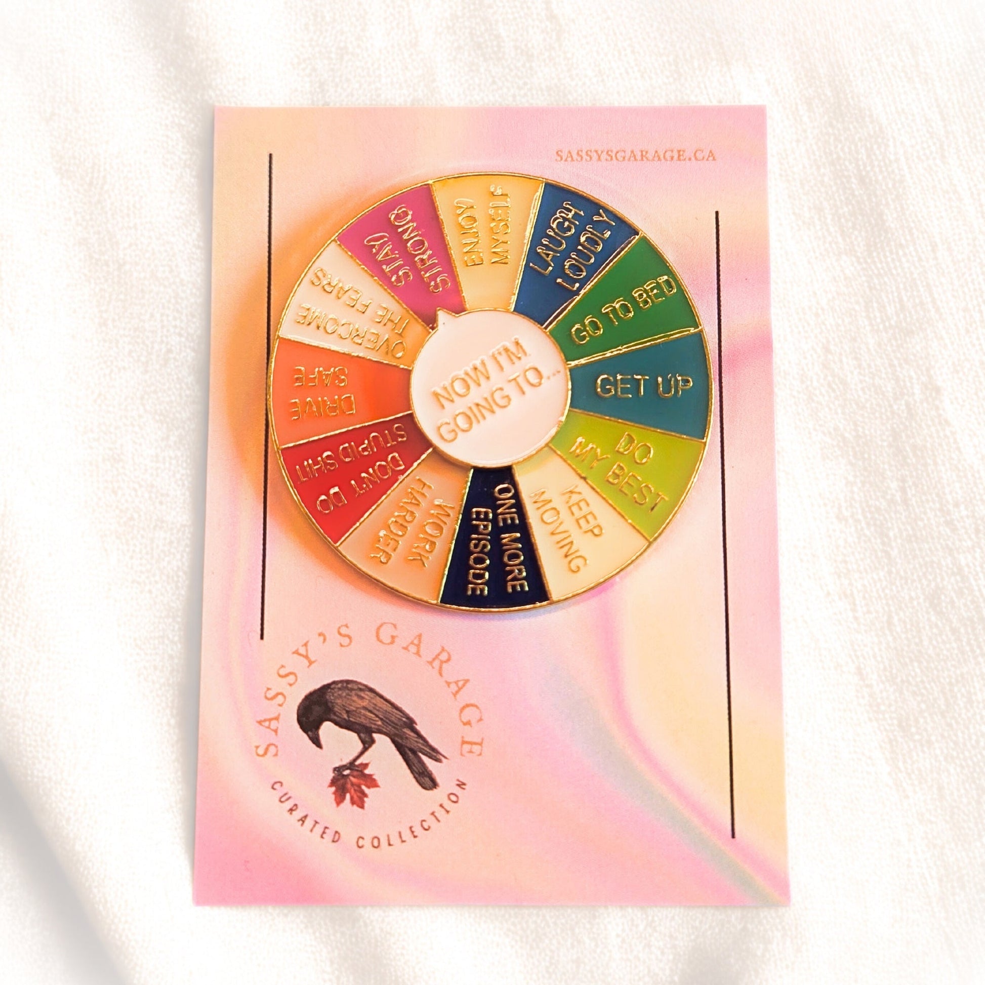 "Now I'm Going To" (Motivational Spinner - Gold) | Collectible Pin - Velora Luxury Fashion