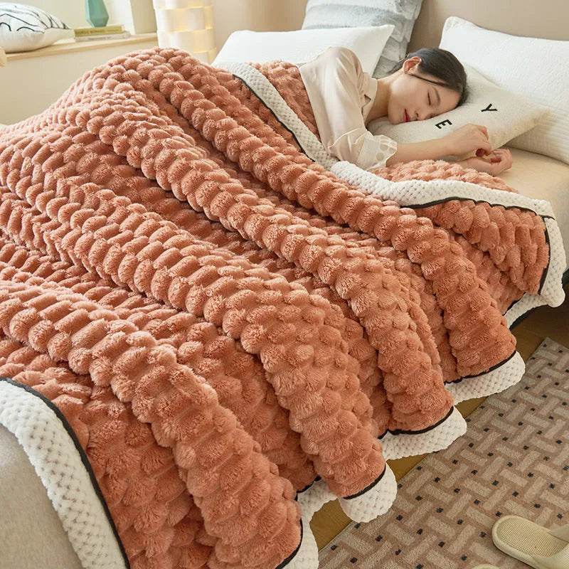 Coral Flannel Winter Thicken Thermal Cover Blanket - Velora