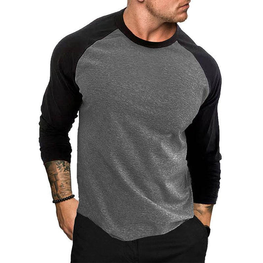 Men's Round Neck Loose Breathable Casual Long Sleeve - Velora