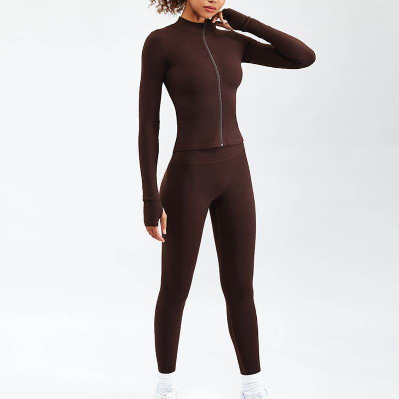 2pcs set Nude Feel Workout Outfit set Gym Clothes for women - Velora
