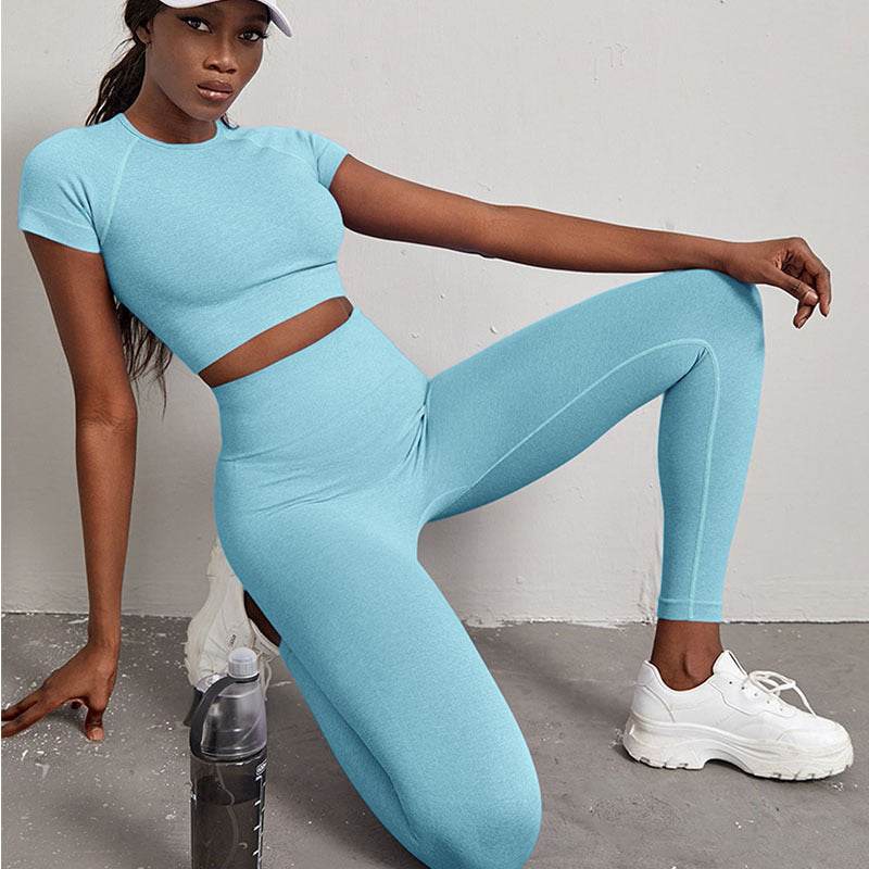2pcs Quick-drying Workout Clothes High Waist Hip Lift Yoga Gym clothes for women - Velora