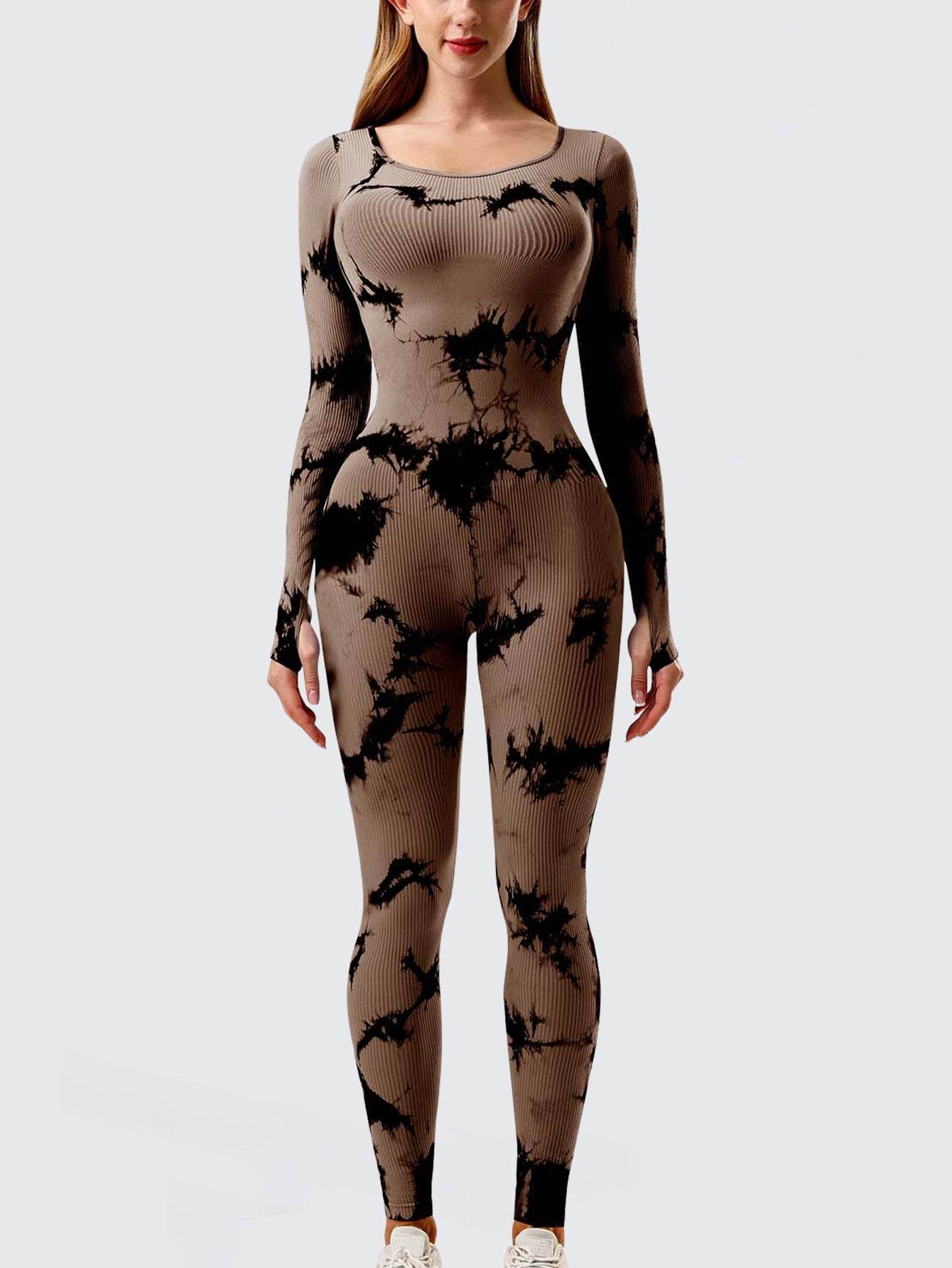 Yoga Jumpsuit & Workout Clothes Slim Thread Long Sleeve Yoga Jumpsuit - Velora