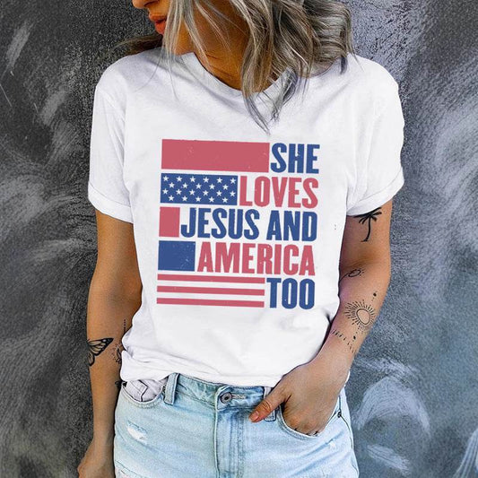 European And American Printed Women's T-shirt - Velora