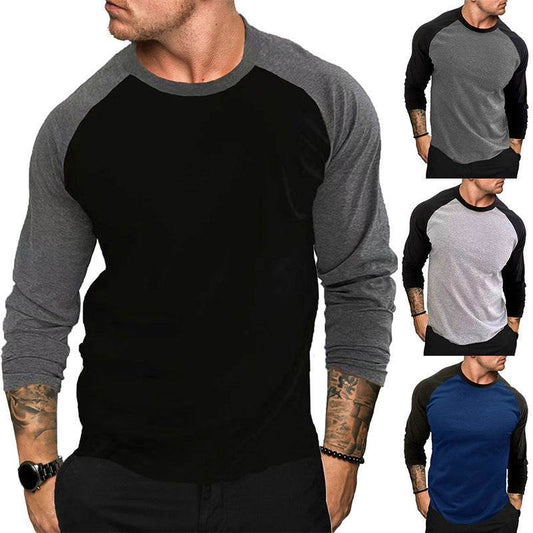 Men's Round Neck Loose Breathable Casual Long Sleeve - Velora
