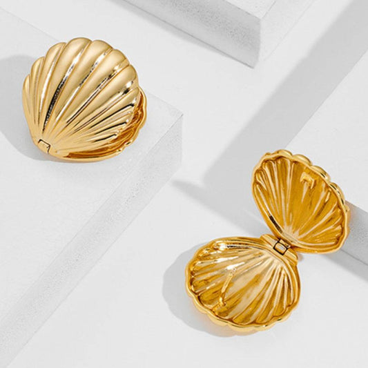 Exaggerated Ocean Shell Texture Earrings For Women - Velora