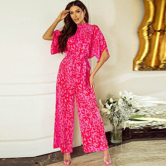 Fashion New Leopard Print Jumpsuit Women - Velora