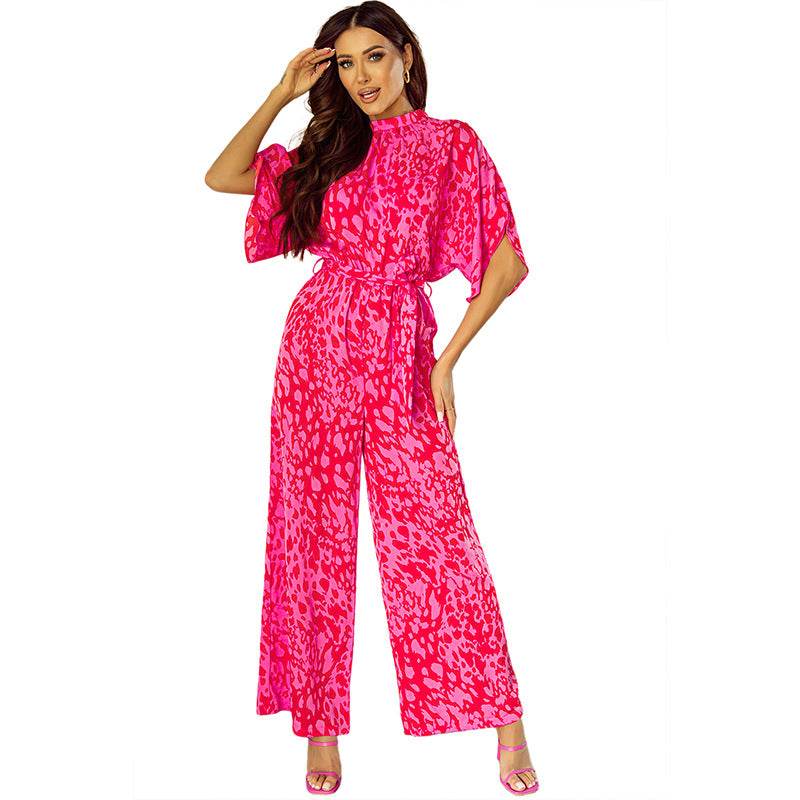 Fashion New Leopard Print Jumpsuit Women - Velora