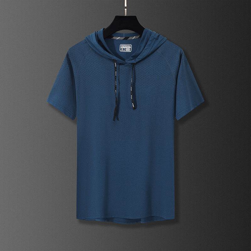 Quick-drying Hooded High Elastic Exercise Men's Workout Shirt