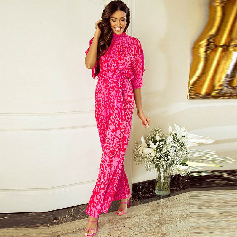 Fashion New Leopard Print Jumpsuit Women - Velora