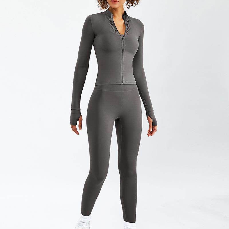 2pcs set Nude Feel Workout Outfit set Gym Clothes for women - Velora