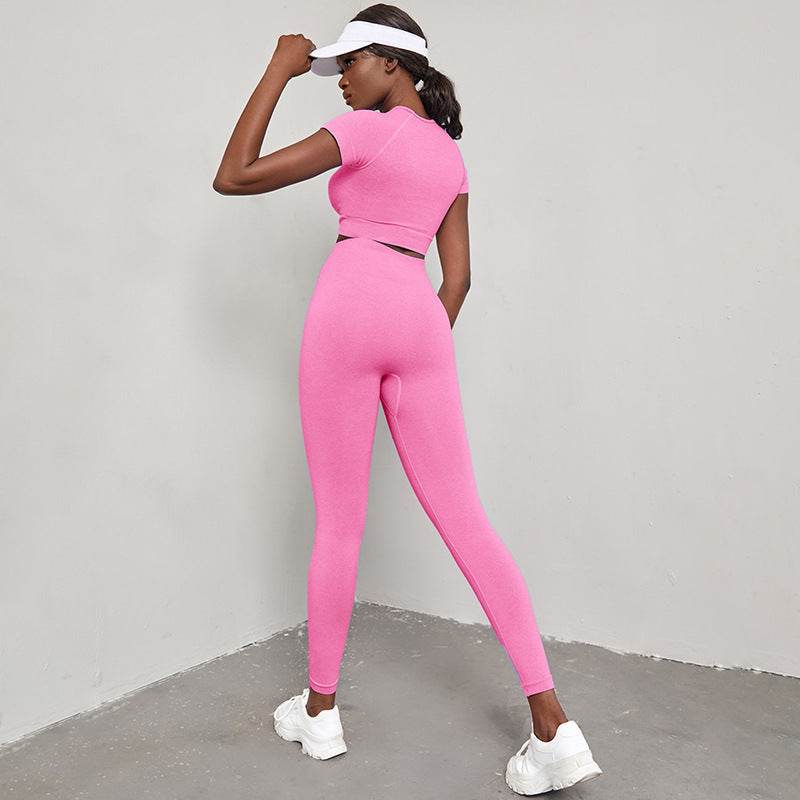 2pcs Quick-drying Workout Clothes High Waist Hip Lift Yoga Gym clothes for women - Velora