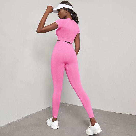 2pcs Quick-drying Workout Clothes High Waist Hip Lift Yoga Gym clothes for women - Velora