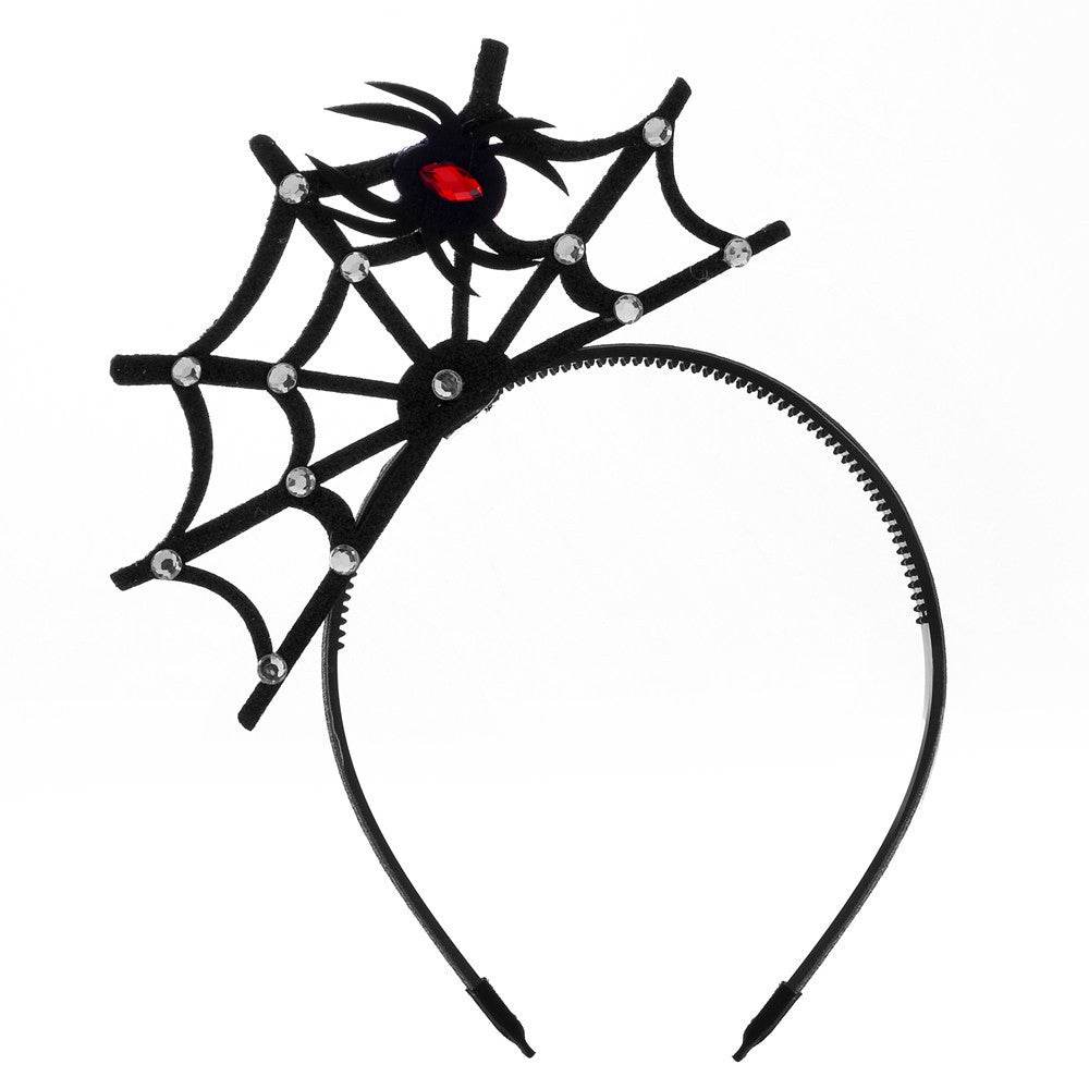 Lace Spider Web Hair-hoop Headband Halloween Ghost Festival - Velora