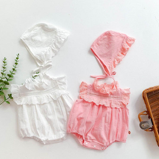 Korean Lace Onesie Jumpsuit Baby Romper - Velora