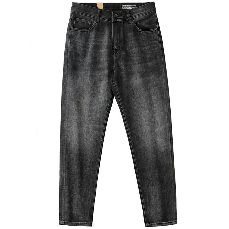 Denim Cotton Men's Heavy Black Washed Denim Jeans Pant trouser