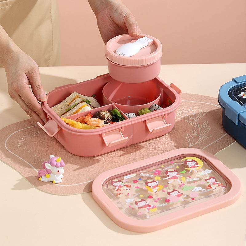 Kids Plastic Lunch Container Bento Lunch Box - Velora