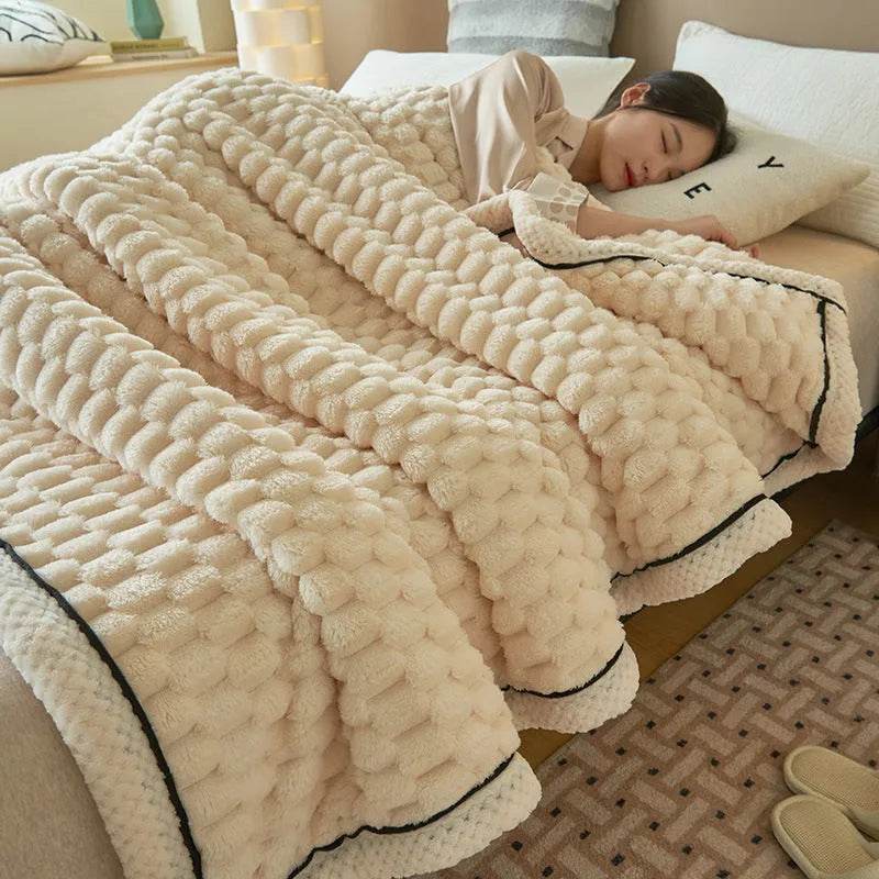 Coral Flannel Winter Thicken Thermal Cover Blanket - Velora